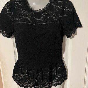 Elegant Black Lace Top